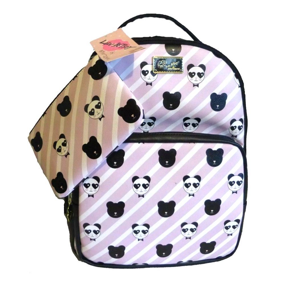 BETSEY JOHNSON Panda Backpack and Pouch Set - Picture 1 of 1